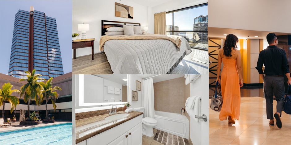 Exterior of Bishop Suites at Executive Center  and pool